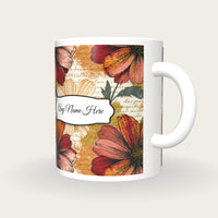 Stipple Daisy Name Mug 2, three-quarter view