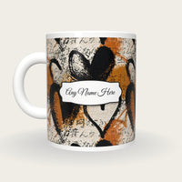 Drypoint Hearts Name Mug 2, back with the second name label