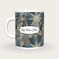 Radial Biological Heart Ocotillo Name Mug, back with the second name label