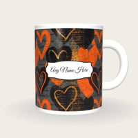 Lithograph Heart Name Mug 2, front with the name label