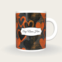 Lithograph Heart Name Mug 3, front with the name label