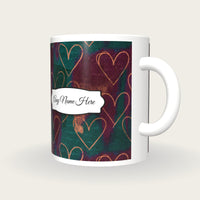 Scratchboard Hearts Name Mug 10, three-quarter view