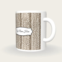 Lambswool Weave Lambswool Name Mug, three-quarter view