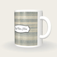 Canvas Ticking Canvas Name Mug 2, three-quarter view