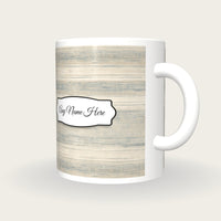 Canvas Ticking Canvas Name Mug, three-quarter view