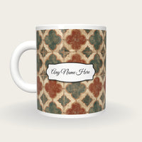 Encaustic Cement Tile Tile Name Mug 2, back with the second name label