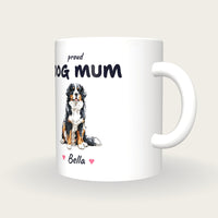 Personalised Bernese Mountain Dog Dog Mum Mug, three-quarter view