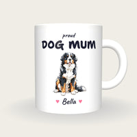 Personalised Bernese Mountain Dog Dog Mum Mug, front