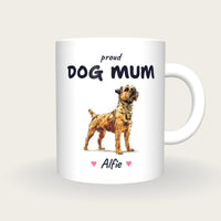 Personalised Border Terrier Dog Mum Mug, front
