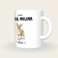 Personalised Chihuahua Dog Mum Mug, three-quarter view