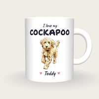 Personalised I Love My Cockapoo Mug, front