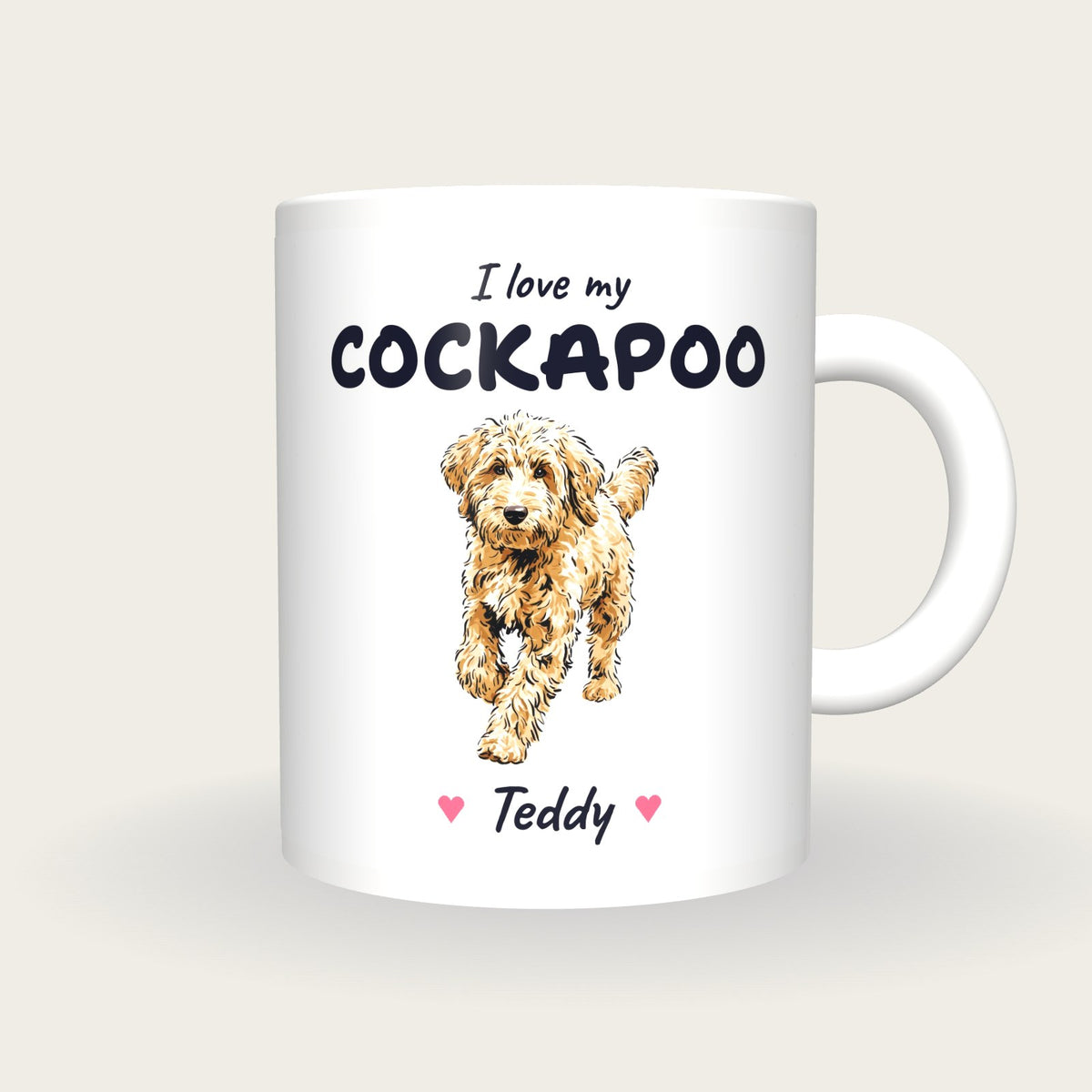 Personalised I Love My Cockapoo Mug, front