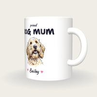 Personalised Cockapoo Dog Mum Mug, three-quarter view