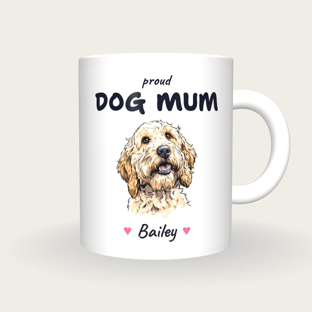 Personalised Cockapoo Dog Mum Mug, front