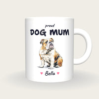 Personalised Bulldog Dog Mum Mug, front