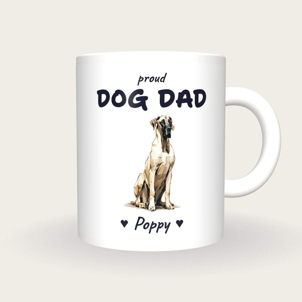 Personalised Great Dane Dog Dad Mug, front