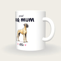 Personalised Great Dane Dog Mum Mug, three-quarter view