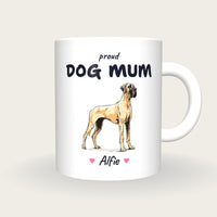 Personalised Great Dane Dog Mum Mug, front