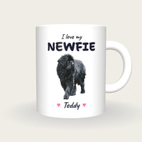 Personalised I Love My Newfoundland Mug, front