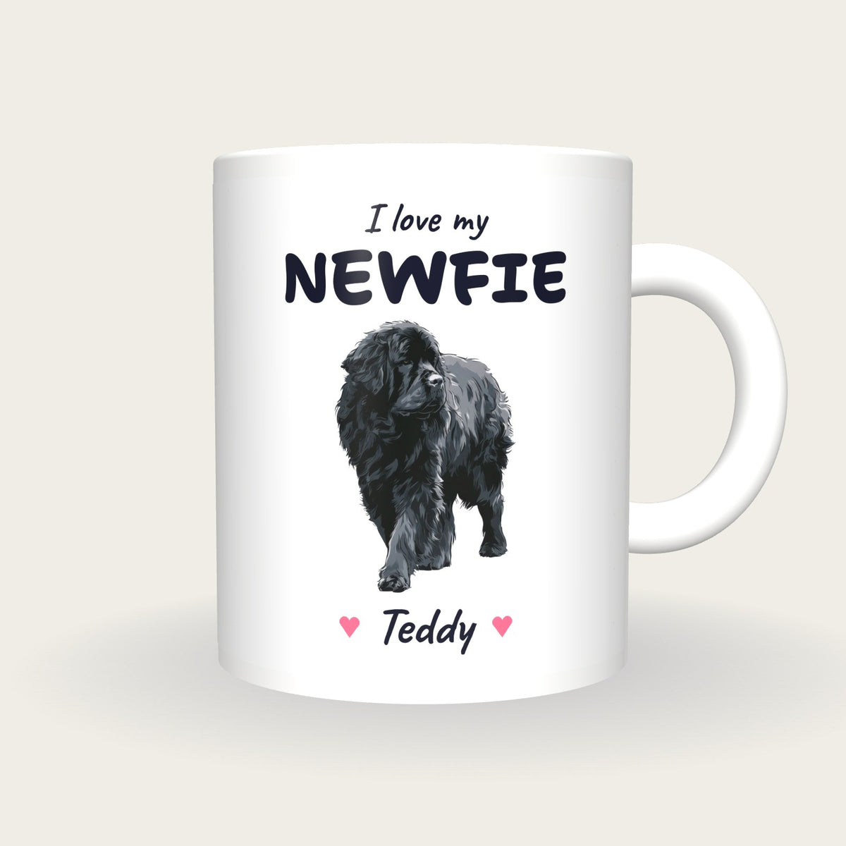Personalised I Love My Newfoundland Mug, front
