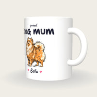 Personalised Pomeranian Dog Mum Mug, three-quarter view