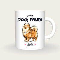 Personalised Pomeranian Dog Mum Mug, front