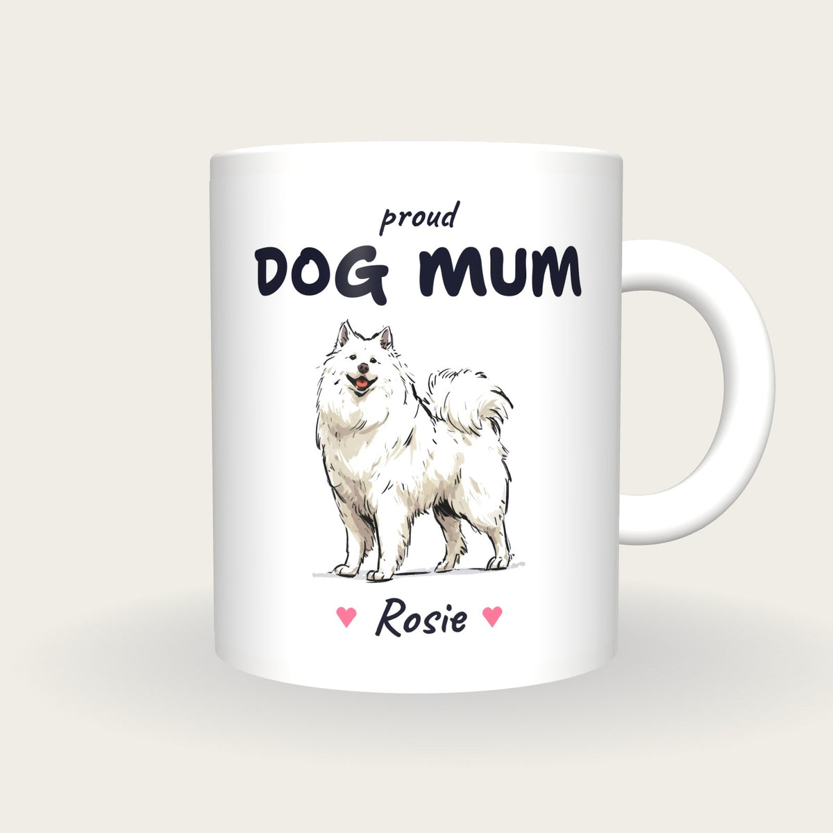 Personalised Samoyed Dog Mum Mug, front