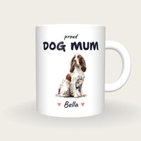 Personalised Springer Spaniel Dog Mum Mug, front
