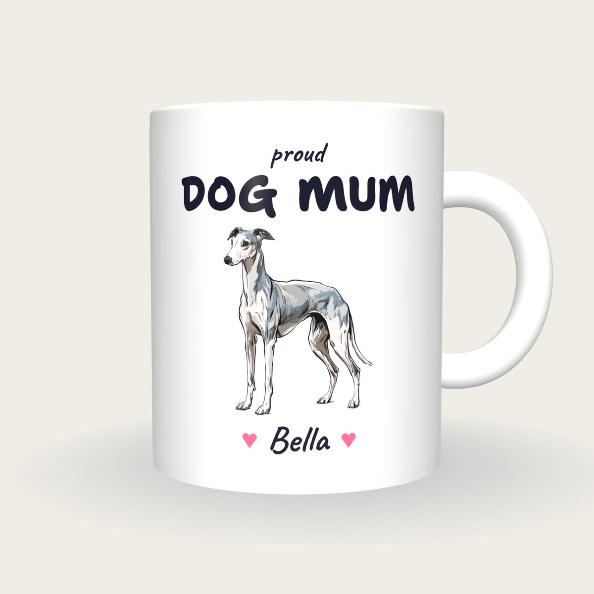 Personalised Whippet Dog Mum Mug, front