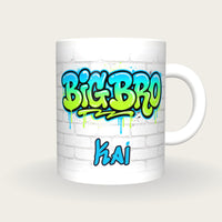 Personalised Big Bro Graffiti Mug, front