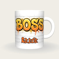 Personalised Boss Graffiti Mug, front