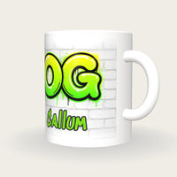 Personalised The OG Graffiti Mug, three-quarter view