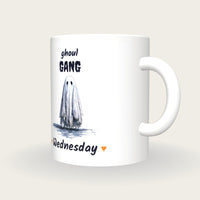 Personalised Ghost Mug, Ghoul Gang, three-quarter view