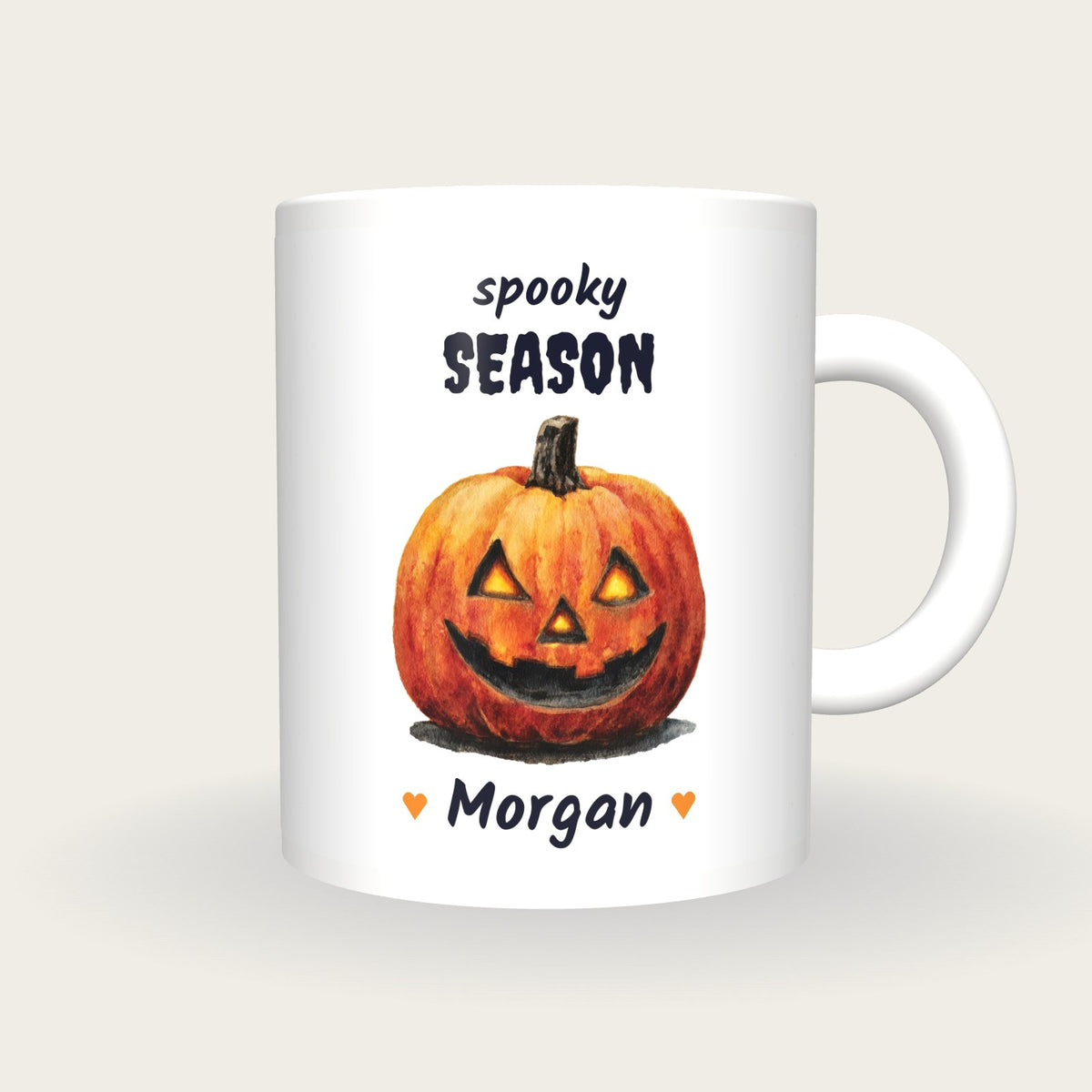 Personalised Jack O Lantern Mug, Spooky Season, front