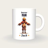 Personalised Scarecrow Mug, Horror Fan, front
