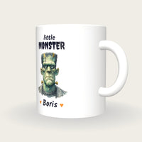 Personalised Monster Mug, Little Monster, three-quarter view