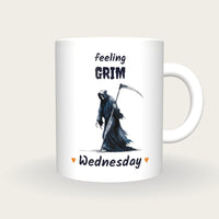 Personalised Grim Reaper Mug, Feeling Grim, front