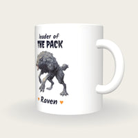 Personalised Werewolf Mug, Leader Of The Pack, three-quarter view