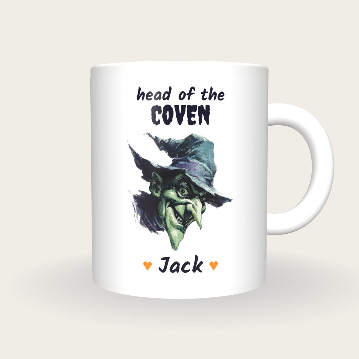 Personalised Wicked Witch Mug, Head Of The Coven, front