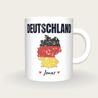 Personalised Germany Map Mug, Deutschland, front