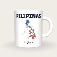 Personalised Philippines Map Mug, Pilipinas, front