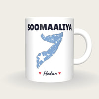 Personalised Somalia Map Mug, Soomaaliya, front