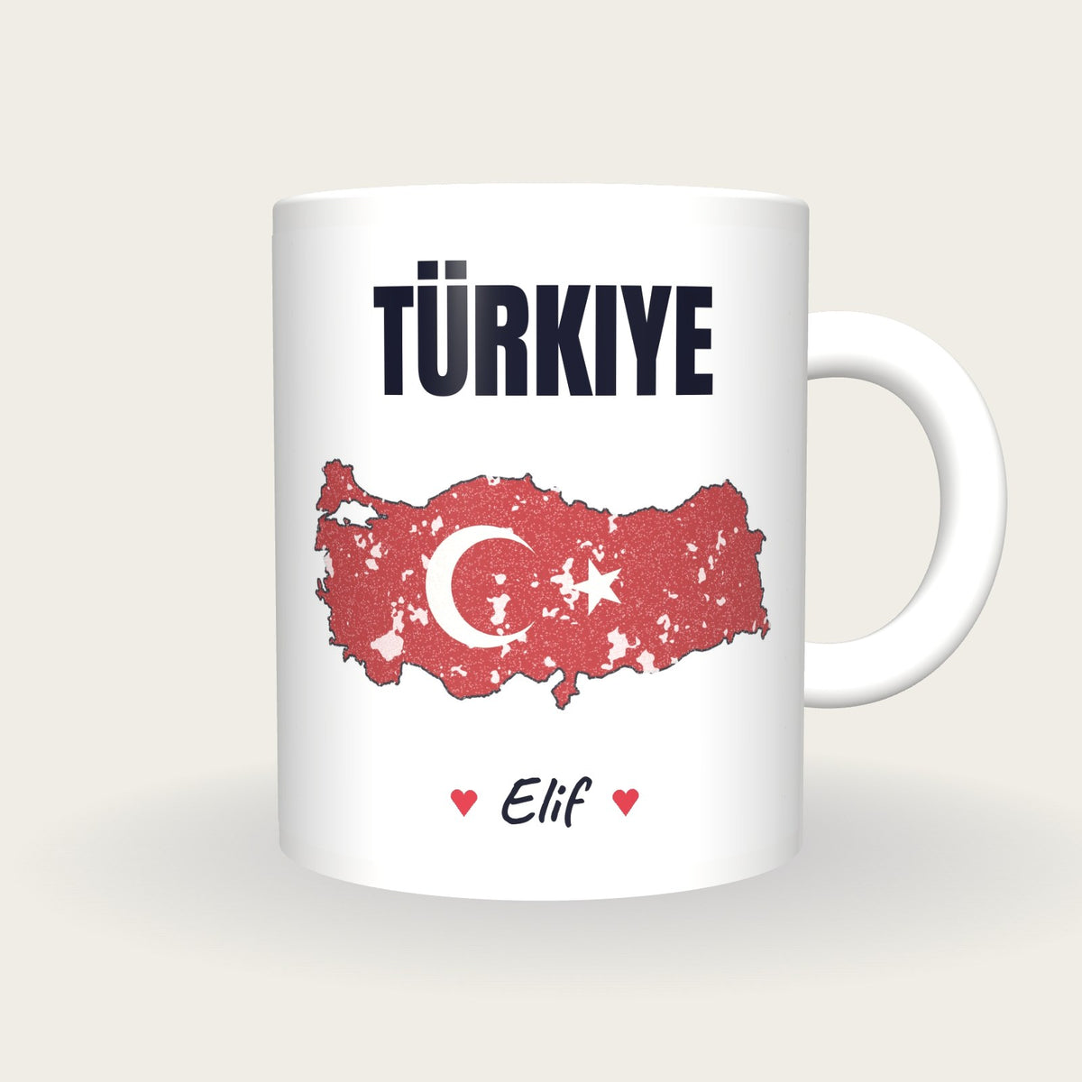 Personalised Turkey Map Mug, Türkiye, front