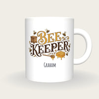 Personalised Bee Keeper Mug, front