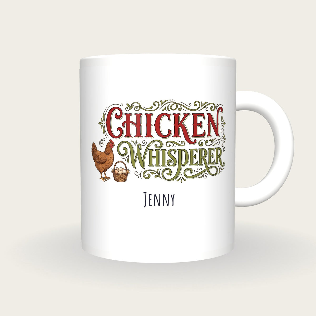 Personalised Chicken Whisperer Mug, front