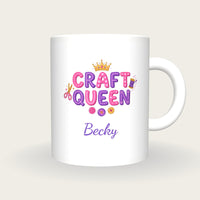 Personalised Craft Queen Mug, front