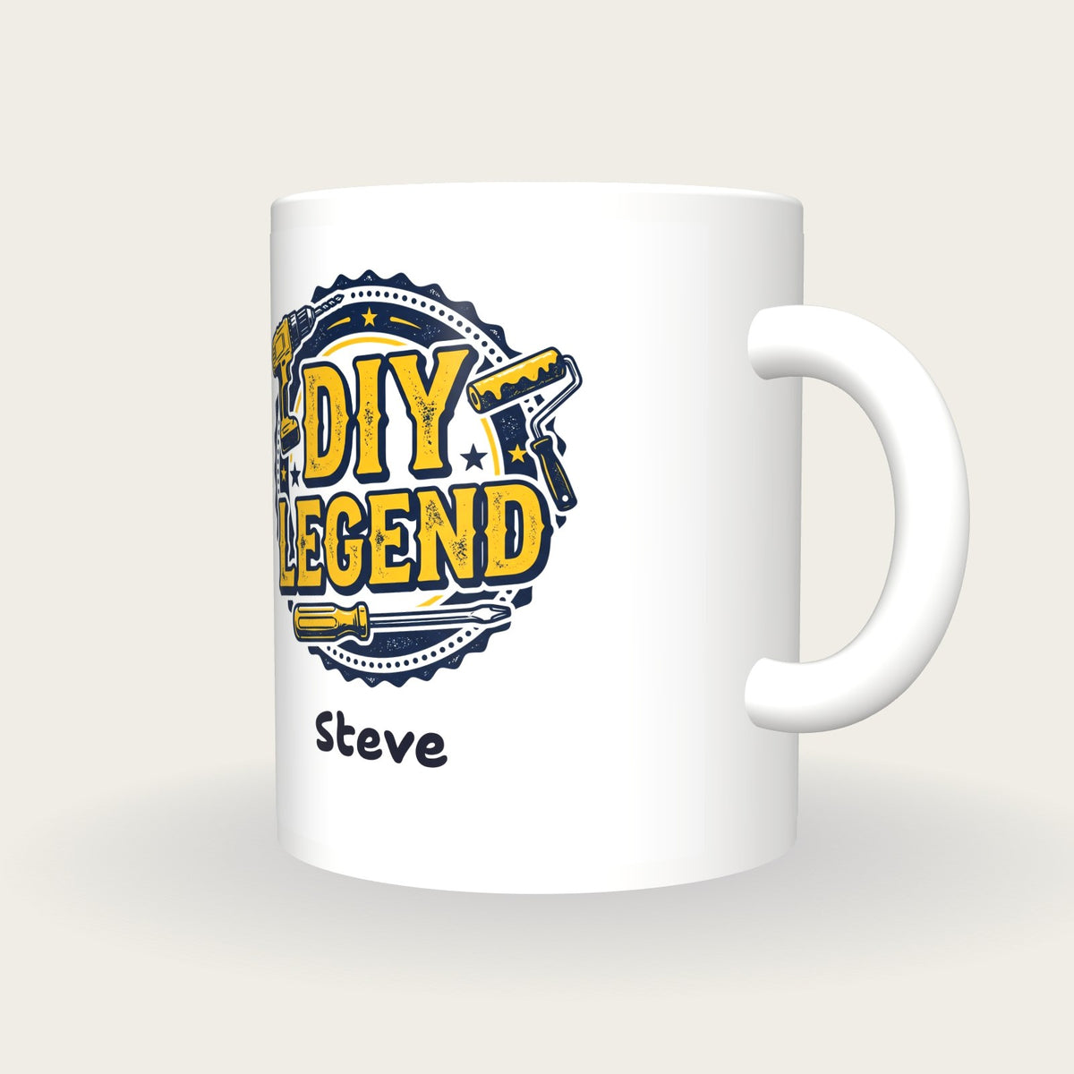 Personalised DIY Legend Mug, three-quarter view