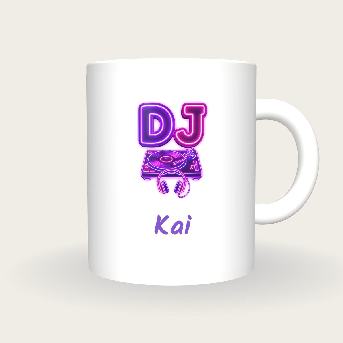 Personalised DJ Mug, front