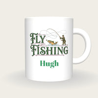 Personalised Fly Fishing Mug, front