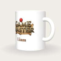 Personalised Game Master Mug, three-quarter view